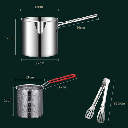 🎉Fry Crispy Food Instantly! No-Splash Oil-Saving Stainless Fryer