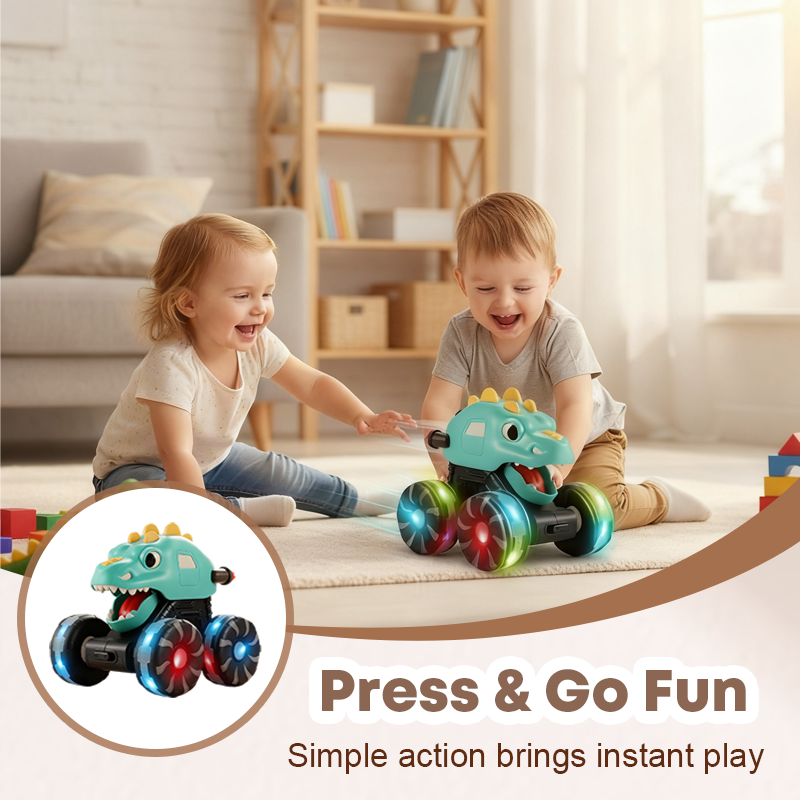🎉 Special Offer – 50% OFF🦖🚙Press & Go Dinosaur Toy Car With Lights🎁
