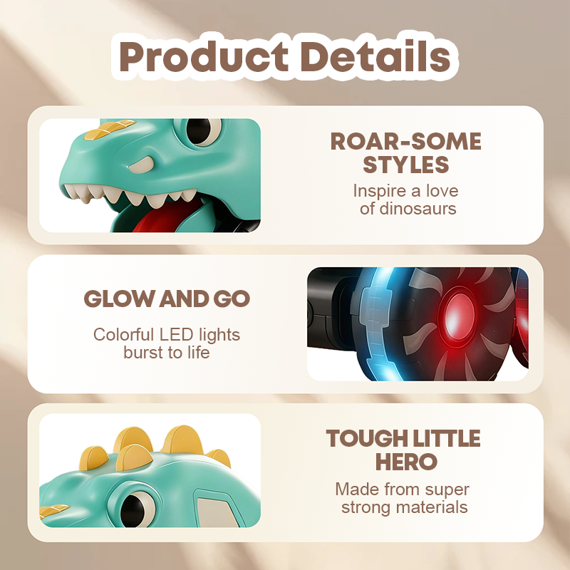 🎉 Special Offer – 50% OFF🦖🚙Press & Go Dinosaur Toy Car With Lights🎁