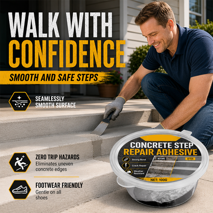 🧱 Concrete Step Repair Paste – Fill Cracks, Chips & Broken Edges Without Complicated Mixing