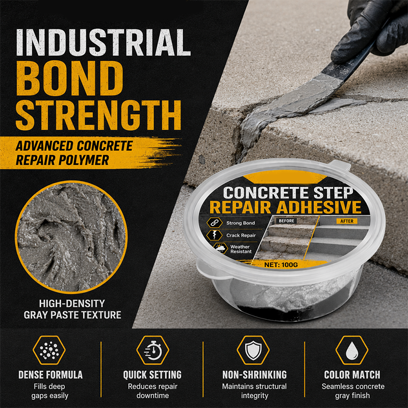 🧱 Concrete Step Repair Paste – Fill Cracks, Chips & Broken Edges Without Complicated Mixing