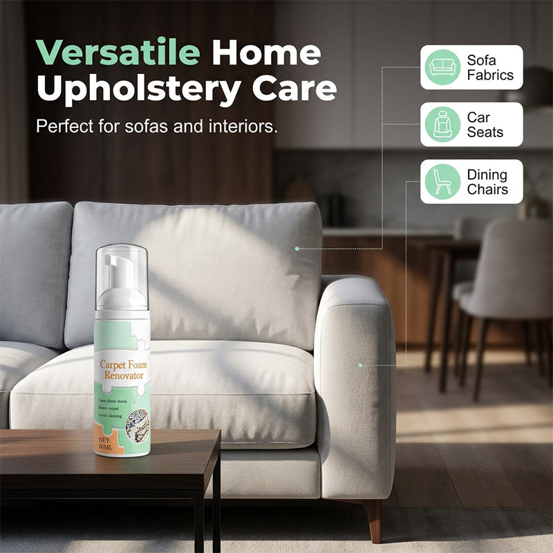 🔥 LAST DAY: Buy 1 Get 1 FREE | Waterless Carpet Foam Stain Remover + Towel