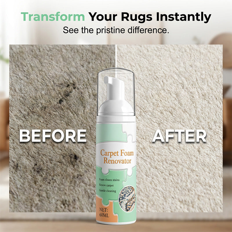🔥 LAST DAY: Buy 1 Get 1 FREE | Waterless Carpet Foam Stain Remover + Towel
