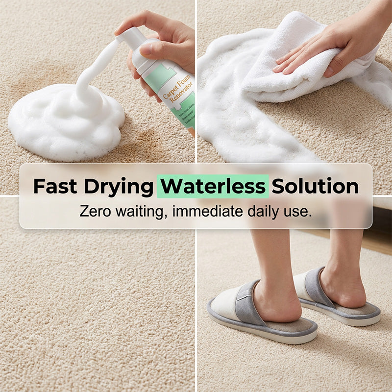 🔥 LAST DAY: Buy 1 Get 1 FREE | Waterless Carpet Foam Stain Remover + Towel