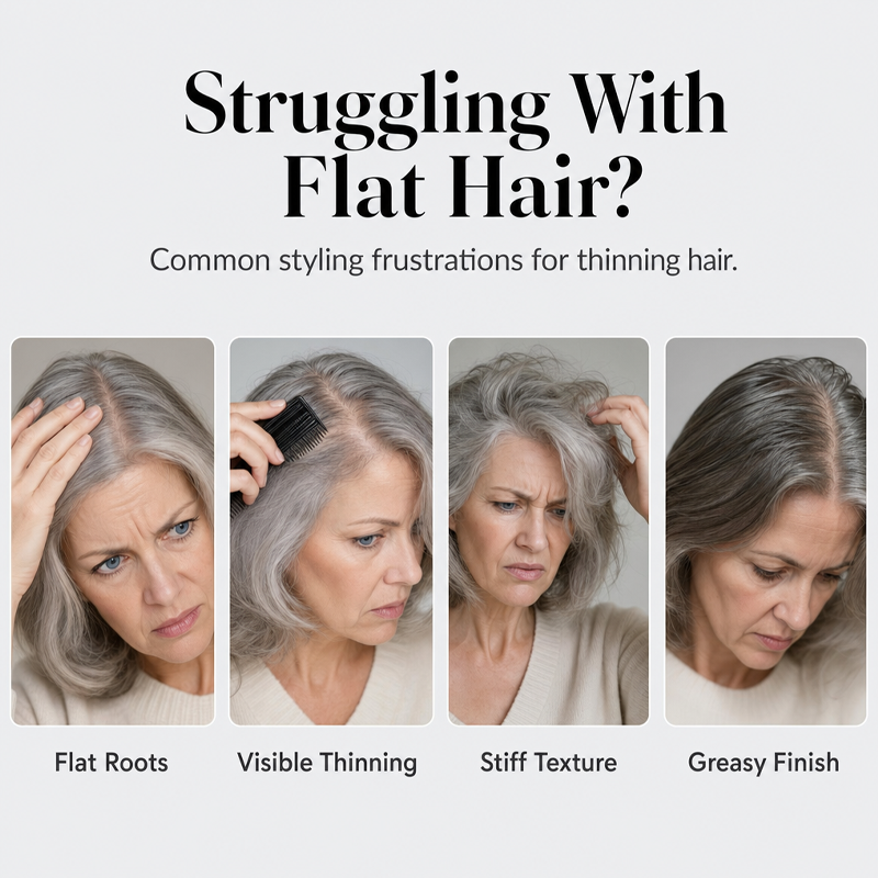 ⏳🔥LIMITED-TIME 50% OFF! ⏰Lightweight Volumizing & Setting Spray – Natural Lift & Flexible All-Day Hold