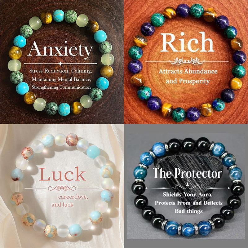 🎁 48% OFF! ⏰ 2026 Sale — Over 19,800 Sold!  Natural Stone Bead Bracelet – Gradient Glow, Grounded Vibes ✨