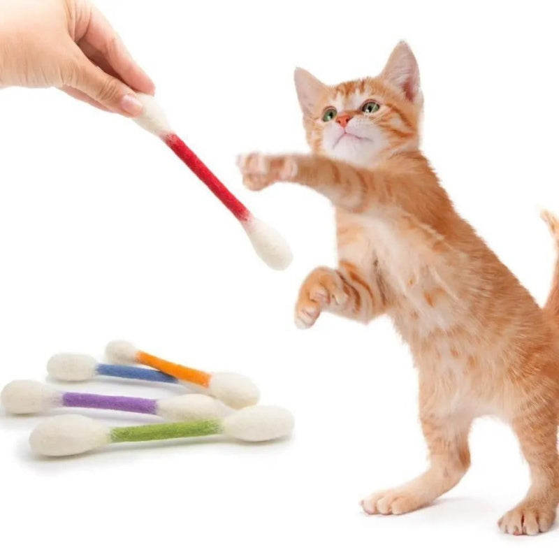😻Interactive Swab Cat Toy with Catnip