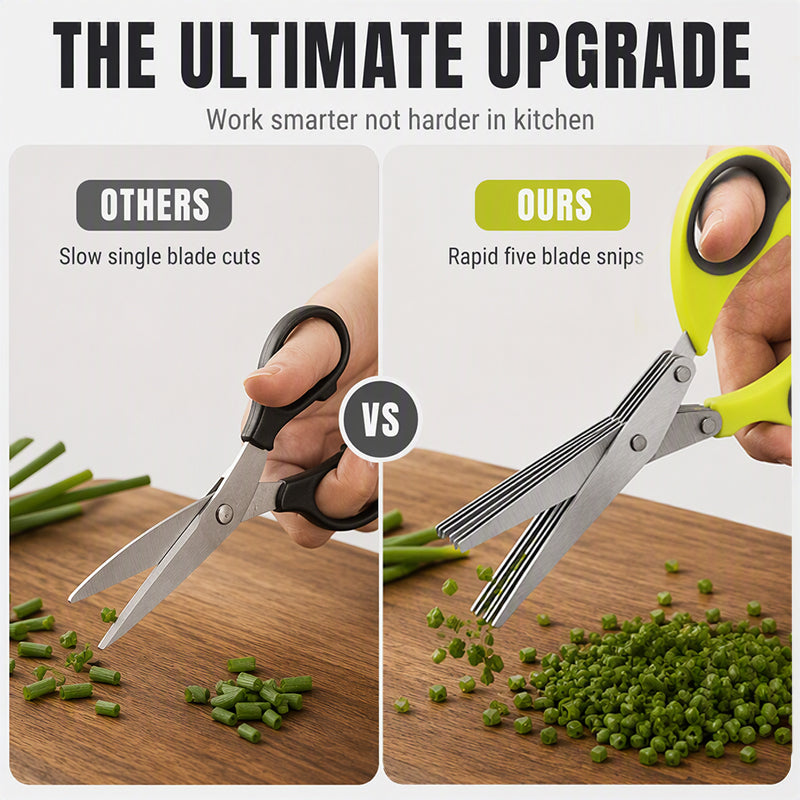 📢📢57% OFF !! ⏰Multi-Layer Stainless Steel Kitchen Scissors