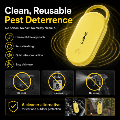 Portable Ultrasonic Pest Repeller with Hanging Hook for Car