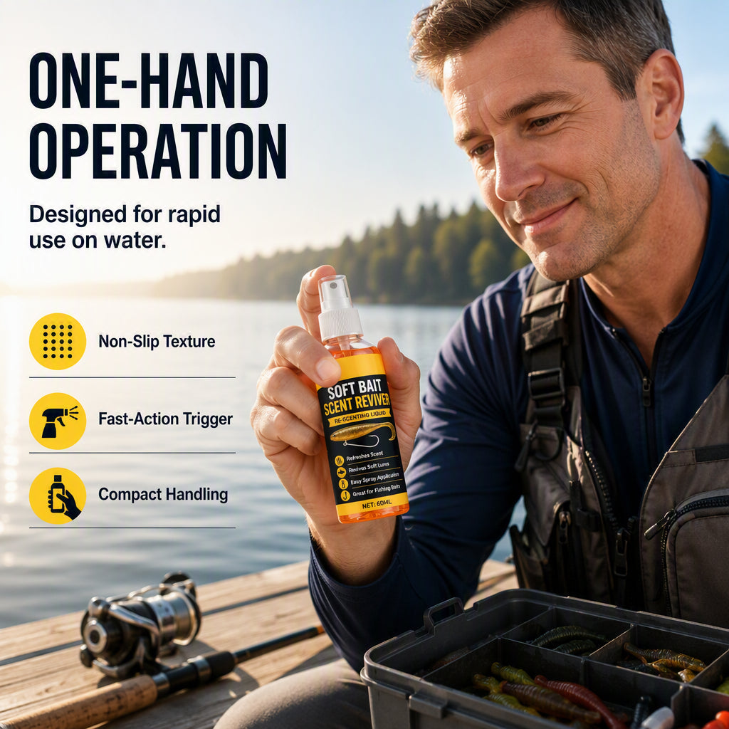 🎣Soft Bait Scent Booster Spray High‑Concentration Fishing Lure Scent Reviver