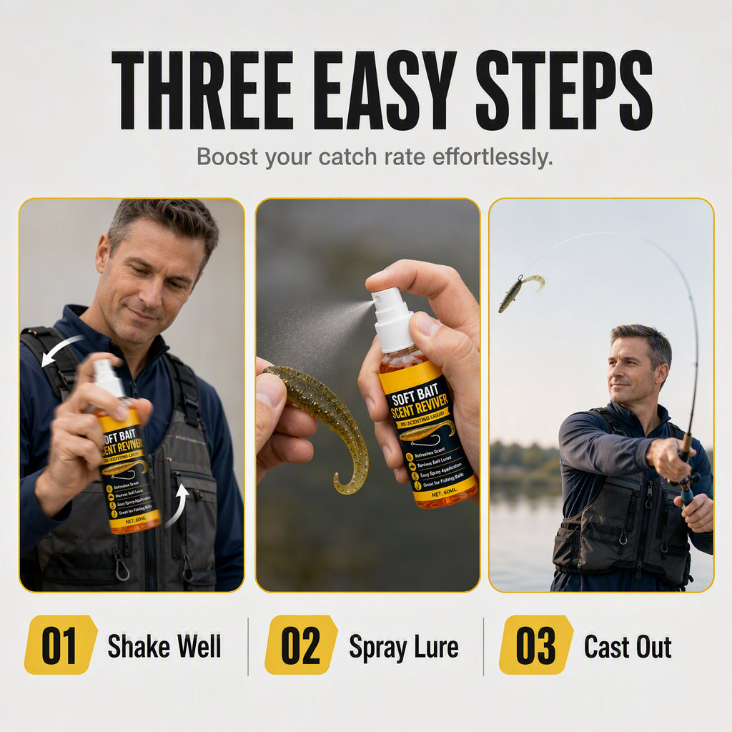 🎣Soft Bait Scent Booster Spray High‑Concentration Fishing Lure Scent Reviver