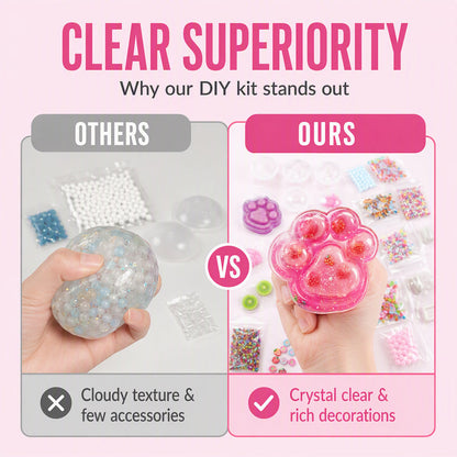 ⏰🔥LIMITED TIME 50% OFF!🔥50K+ SOLD! 🧁DIY Fried Ice Squishy Toy Kit with Cat Claw Design for Kids