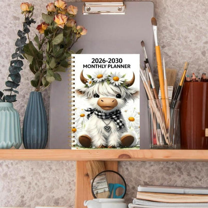 ⏰📅 LAST DAY SALE ONLY￡6.99!! 🐮2026-2030 Calendar – 5-Year Planner with Charming Highland Cow Cover | Full Month Labels & Easy Annual Viewing (60 Months)