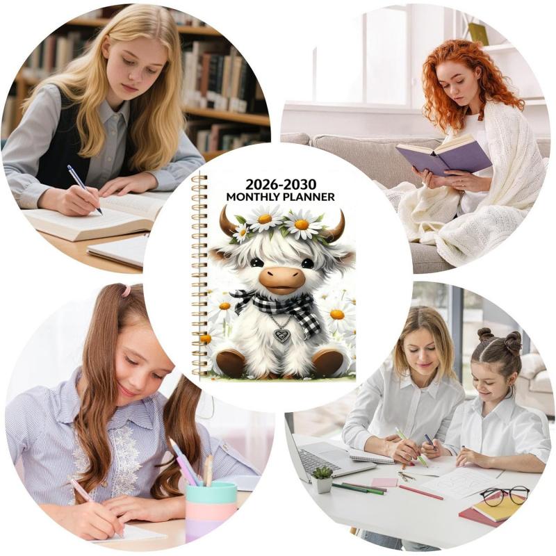 ⏰📅 LAST DAY SALE ONLY￡6.99!! 🐮2026-2030 Calendar – 5-Year Planner with Charming Highland Cow Cover | Full Month Labels & Easy Annual Viewing (60 Months)