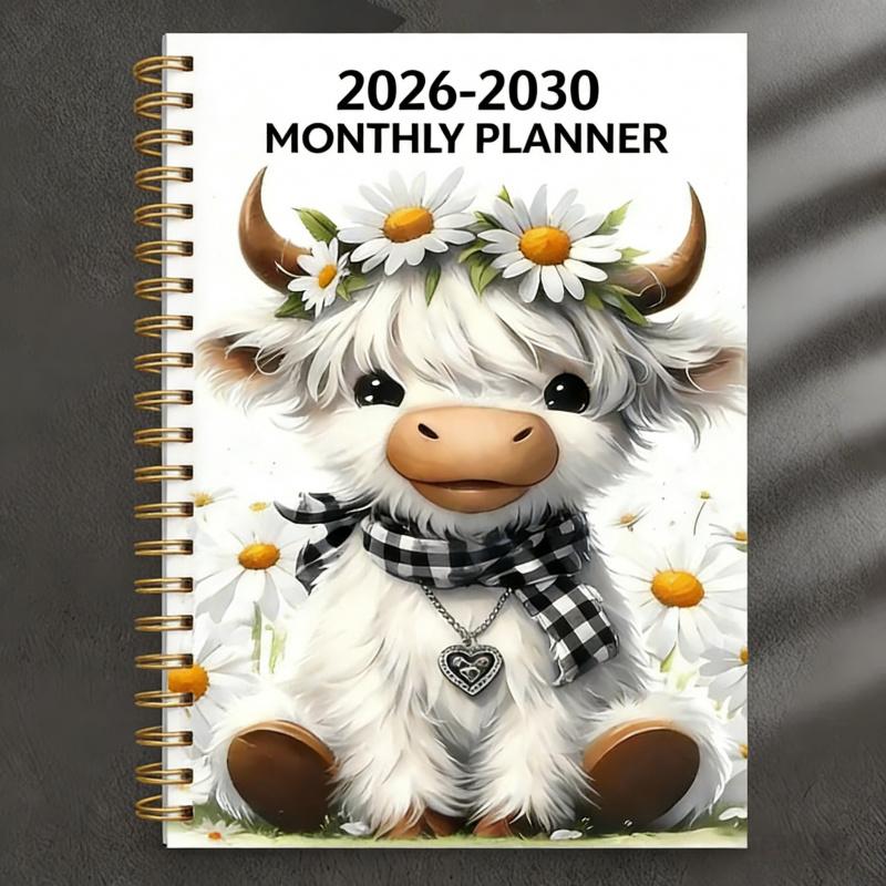 ⏰📅 LAST DAY SALE ONLY￡6.99!! 🐮2026-2030 Calendar – 5-Year Planner with Charming Highland Cow Cover | Full Month Labels & Easy Annual Viewing (60 Months)