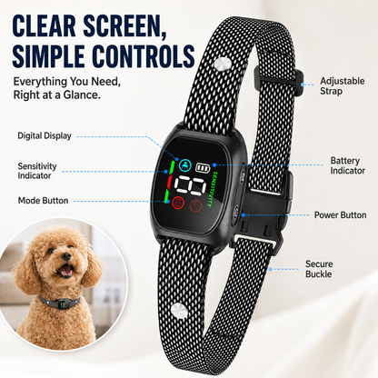 ⭐ Bestseller! 🔥Hot Sale - 50% OFF🔥No-shock anti-bark collar – beep & vibration modes, IP67 waterproof. Fits all sizes. 🐕✨