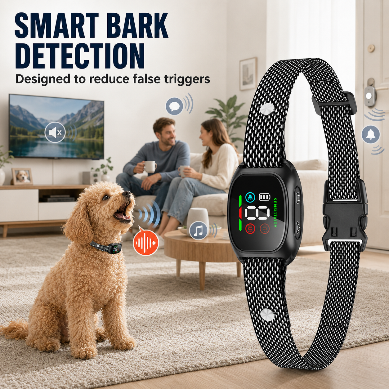 ⭐ Bestseller! 🔥Hot Sale - 50% OFF🔥No-shock anti-bark collar – beep & vibration modes, IP67 waterproof. Fits all sizes. 🐕✨