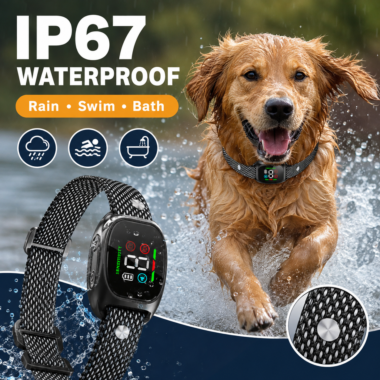 ⭐ Bestseller! 🔥Hot Sale - 50% OFF🔥No-shock anti-bark collar – beep & vibration modes, IP67 waterproof. Fits all sizes. 🐕✨