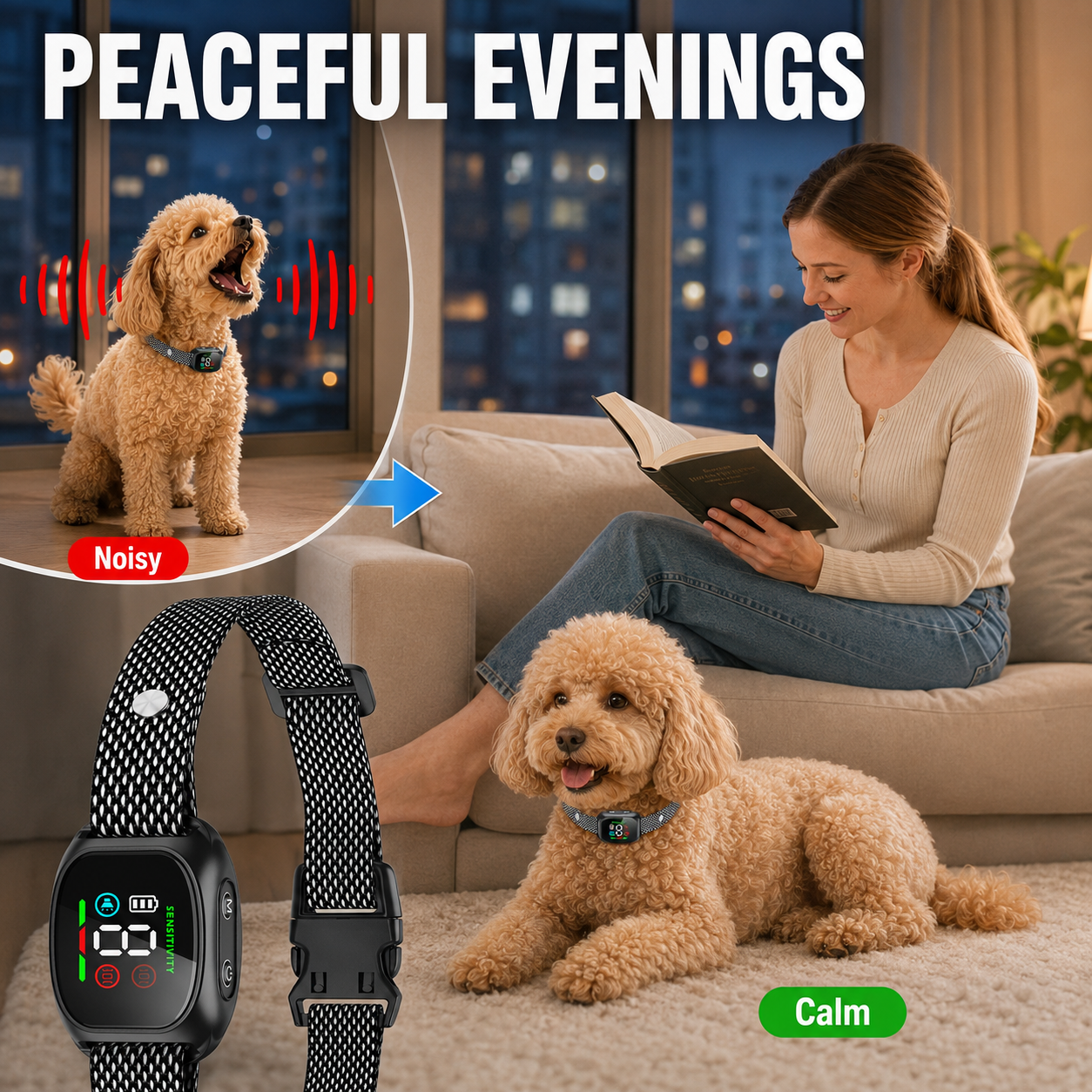 ⭐ Bestseller! 🔥Hot Sale - 50% OFF🔥No-shock anti-bark collar – beep & vibration modes, IP67 waterproof. Fits all sizes. 🐕✨