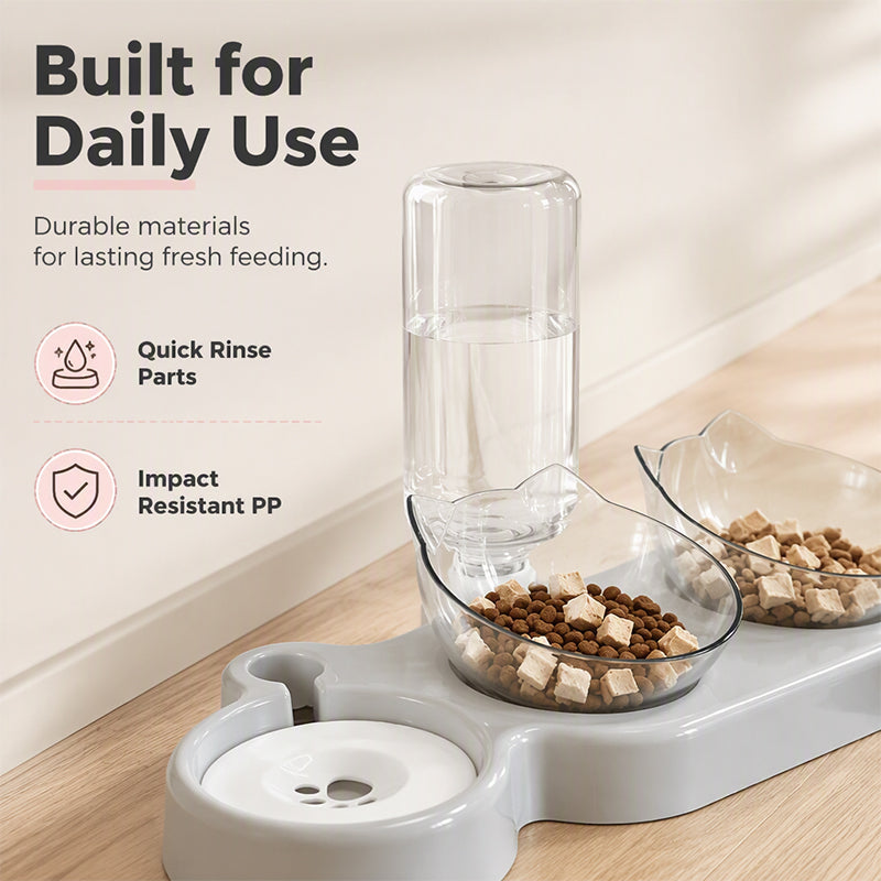 🥳2026 HOT SALE🥳💞50K+ SOLD!50% OFF🔥2-in-1 Ergonomic Elevated Tilted Pet Bowl