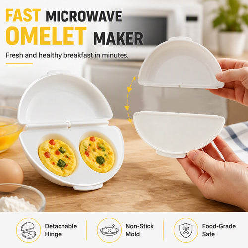 🎉 Special Offer – 50% OFF 🍳 2-in-1 Microwave Egg Cooker – Your Favorite Eggs, Ready in Minutes