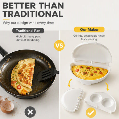 🎉 Special Offer – 50% OFF 🍳 2-in-1 Microwave Egg Cooker – Your Favorite Eggs, Ready in Minutes