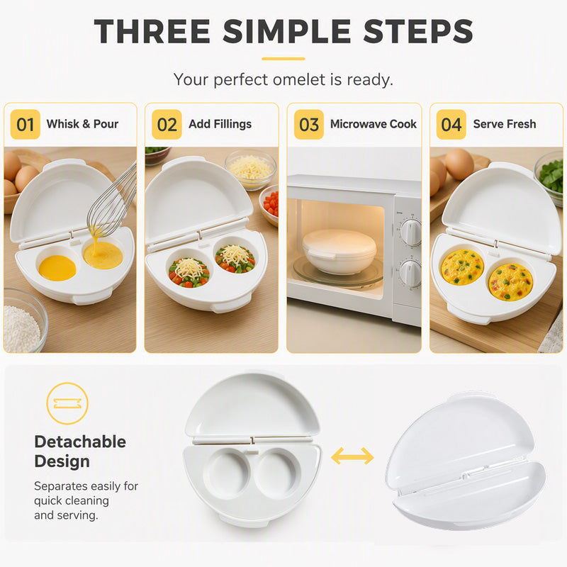 🎉 Special Offer – 50% OFF 🍳 2-in-1 Microwave Egg Cooker – Your Favorite Eggs, Ready in Minutes