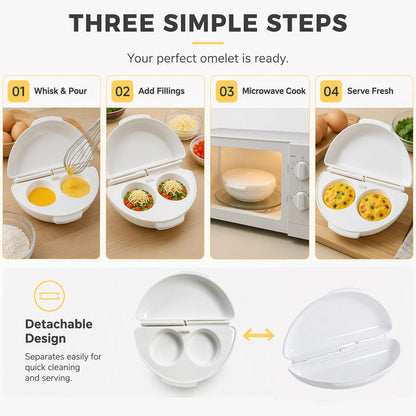 🎉 Special Offer – 50% OFF 🍳 2-in-1 Microwave Egg Cooker – Your Favorite Eggs, Ready in Minutes