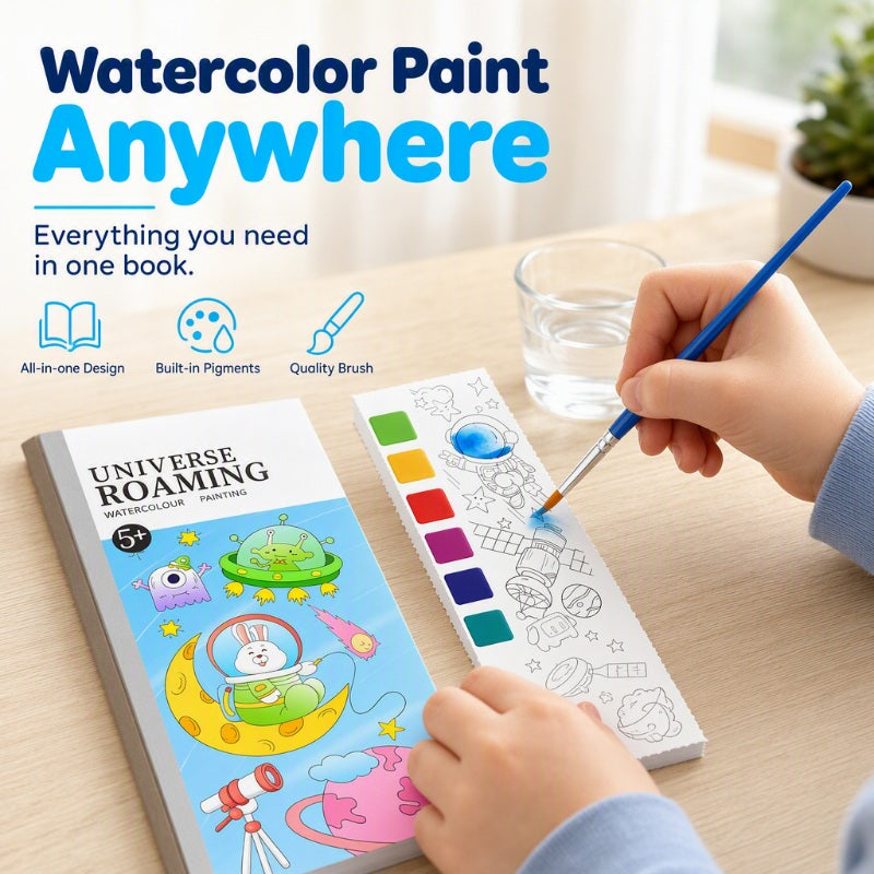 🥳2026 HOT SALE🥳💞50K+ SOLD!Pocket Watercolor Painting Book for Kids