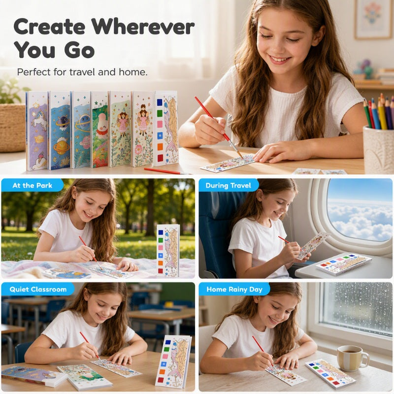 🥳2026 HOT SALE🥳💞50K+ SOLD!Pocket Watercolor Painting Book for Kids