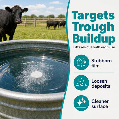 ⏰ BUY 1 GET 1 FREE💧 Stock Tank Cleaning Tablets - Effervescent Trough Grime & Buildup Remover 🐮