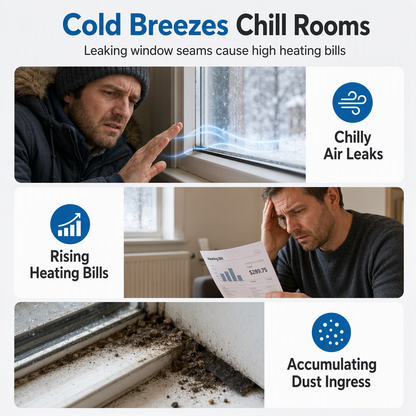 Stop Cold Drafts Instantly! Peelable Window & Door Sealant