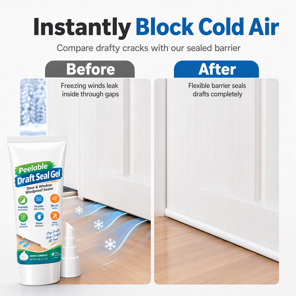 Stop Cold Drafts Instantly! Peelable Window & Door Sealant