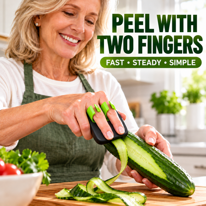 ⏰ BUY 1 GET 1 FREE🥕 2PCS Ergonomic Two-Finger Palm Peeler – Fast, Controlled Fruit & Vegetable Peeling