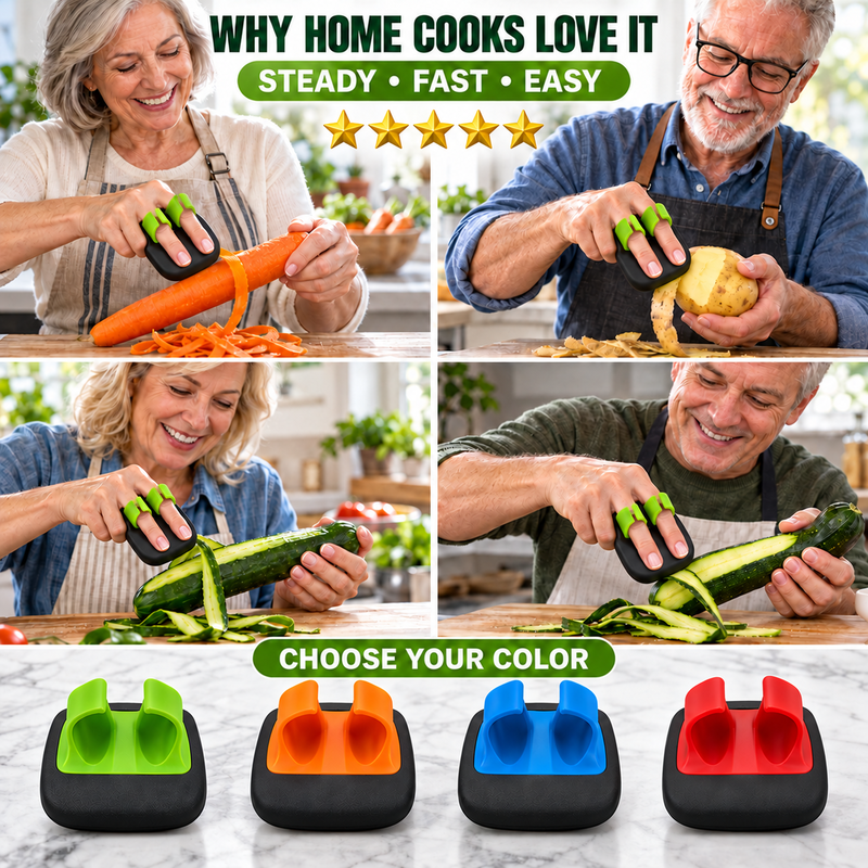 ⏰ BUY 1 GET 1 FREE🥕 2PCS Ergonomic Two-Finger Palm Peeler – Fast, Controlled Fruit & Vegetable Peeling
