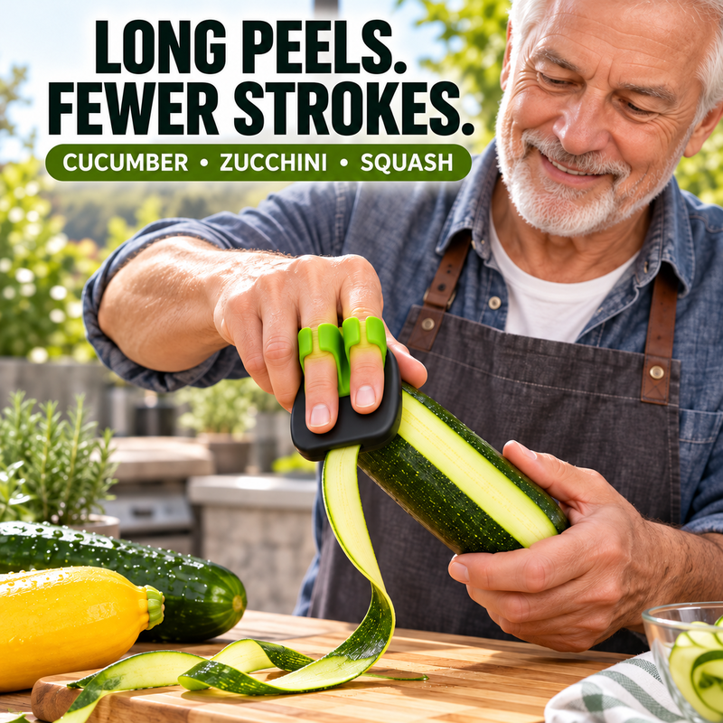 ⏰ BUY 1 GET 1 FREE🥕 2PCS Ergonomic Two-Finger Palm Peeler – Fast, Controlled Fruit & Vegetable Peeling