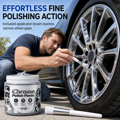 ✨ Metal & Chrome Polish Restorer Paste with Brush – 100 g⏳