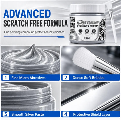 ✨ Metal & Chrome Polish Restorer Paste with Brush – 100 g⏳