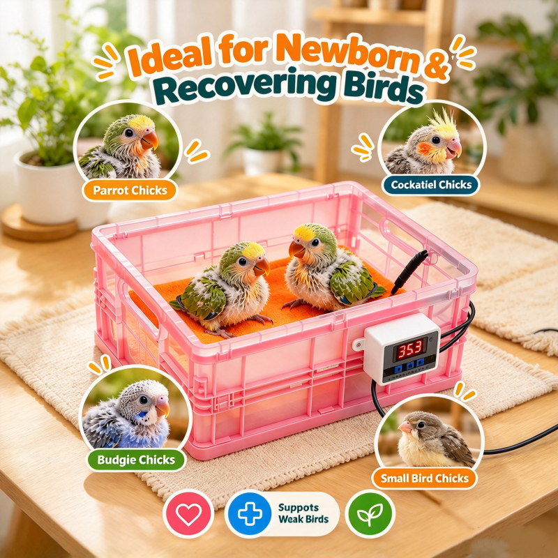 Foldable Parrot Brooder Box with Digital Thermostat