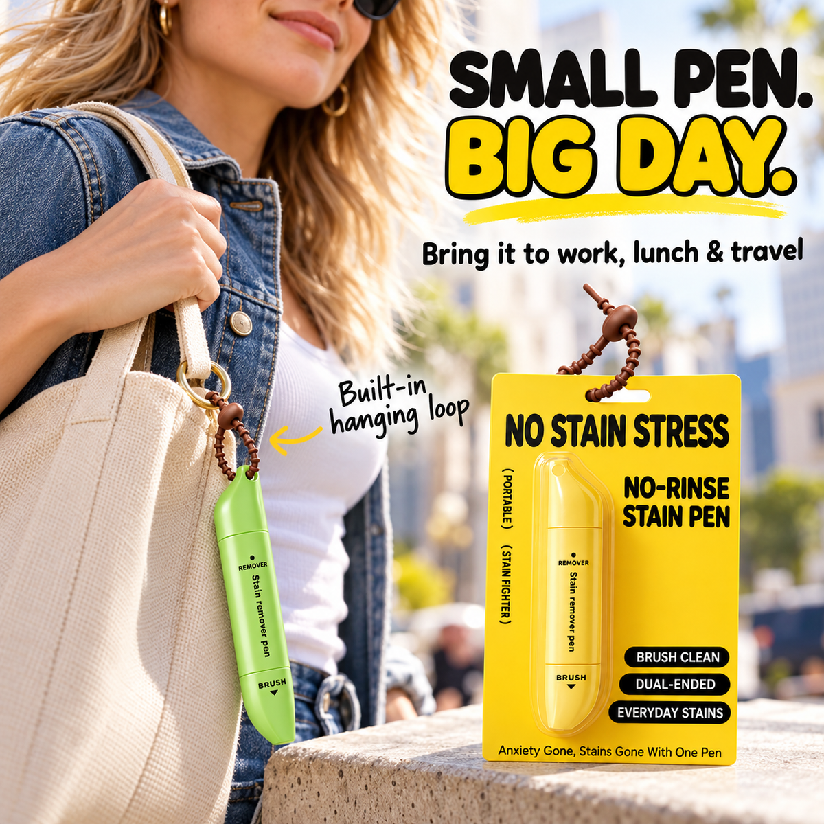🥳🔥Buy 1 Get 1 Free-🖊️ Portable Dual-Head Stain Remover Pen - Waterless Stain Cleaning