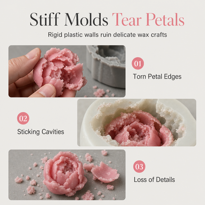 🌸 Peony Flower Silicone Mold for Cake Decorating & Crafts 🍰