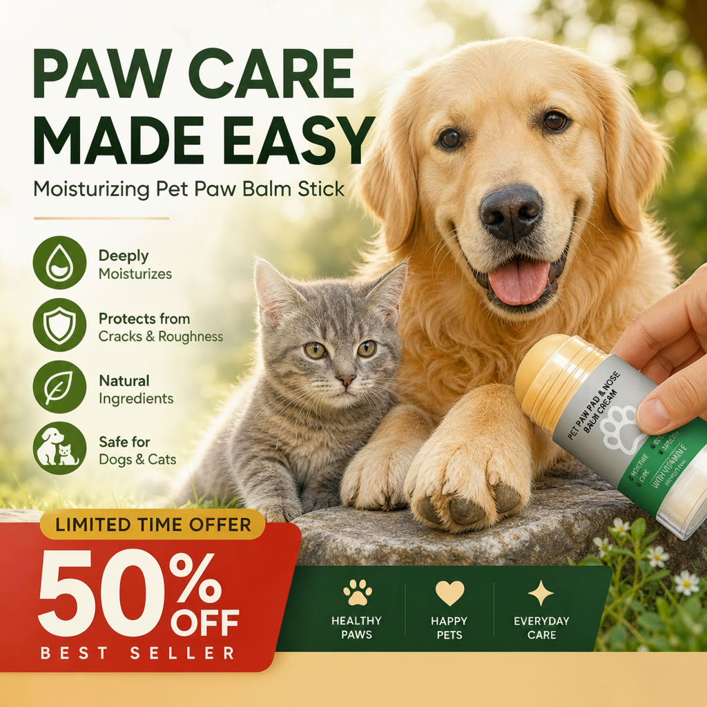 🔥Hot Sale - 50% OFF🔥🧴 Pet Paw Balm Stick – Moisturizes, soothes & protects ✨
